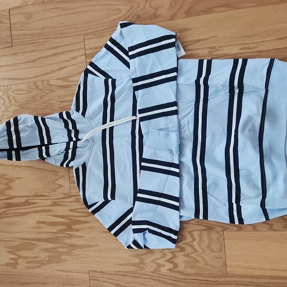 Old NAVY Classic Striped Blue and Black Men's Hoodie Large - Picture 14 of 17